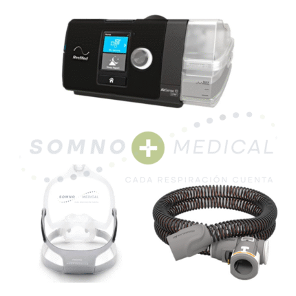 PACK AIRSENSE S10 + TUBO CALEFACCIONADO + MASCARILLA DREAMWEAR FULLFACE