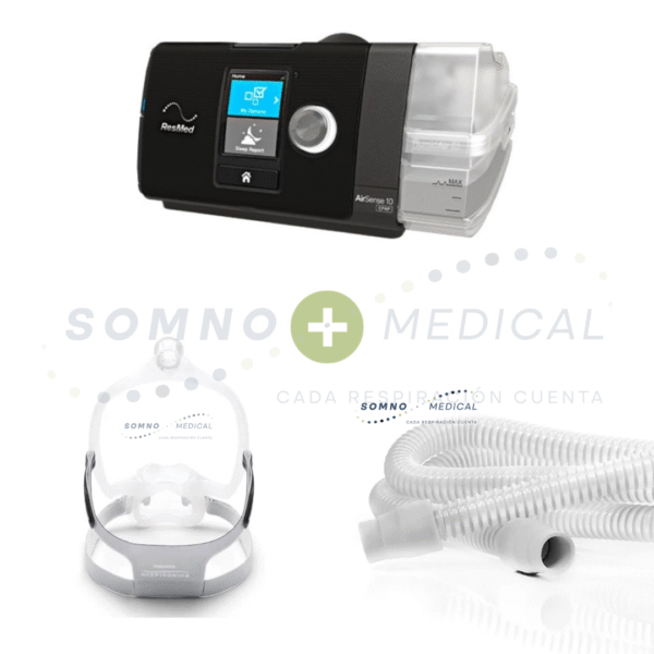 PACK AIRSENSE S10 + TUBO ESTÁNDAR + MASCARILLA DREAMWEAR FULLFACE