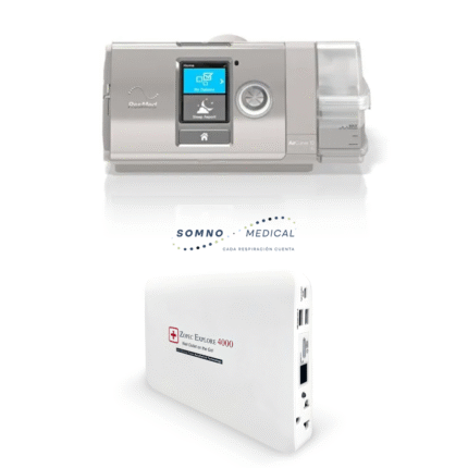 PACK PROMOCIONAL EQUIPO BIPAP AIRCURVE 10 VAUTO + BATERÍA PORTÁTIL ZOPEC