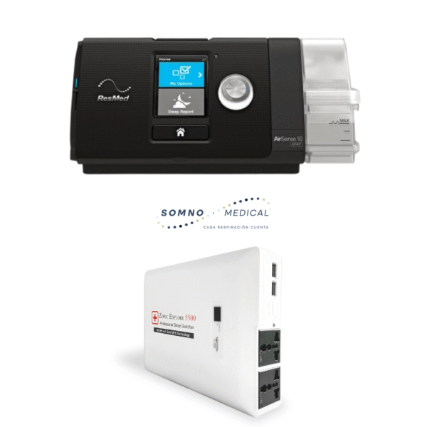 PACK PROMOCIONAL EQUIPO AUTOCPAP AIRSENSE S10 + BATERÍA PORTÁTIL ZOPEC