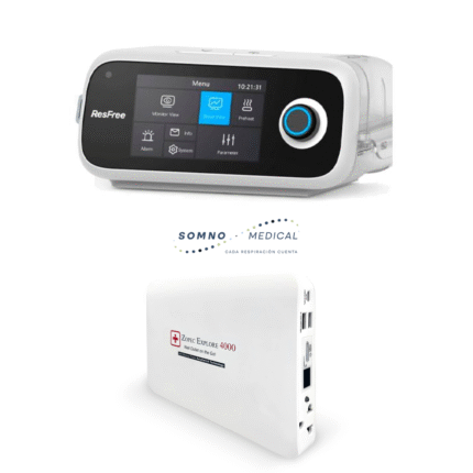 PACK PROMOCIONAL EQUIPO BIPAP RESFREE R20V + BATERÍA PORTÁTIL ZOPEC