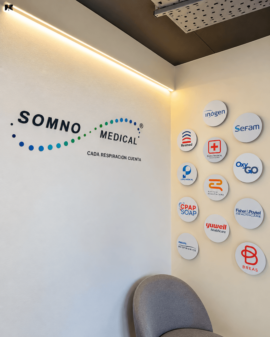Recepción de la tienda Somno Medical